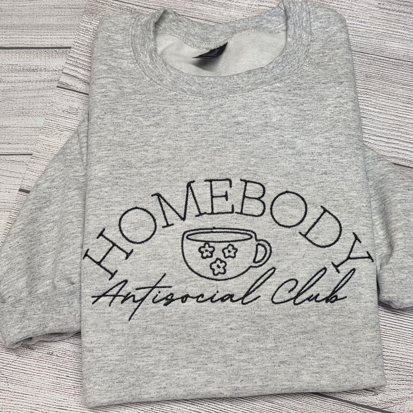 Homebody Anti Social Embroidered Sweatshirt
