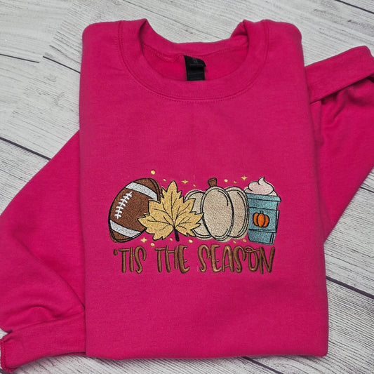 Fall Tis the Season Embroidered Sweatshirt
