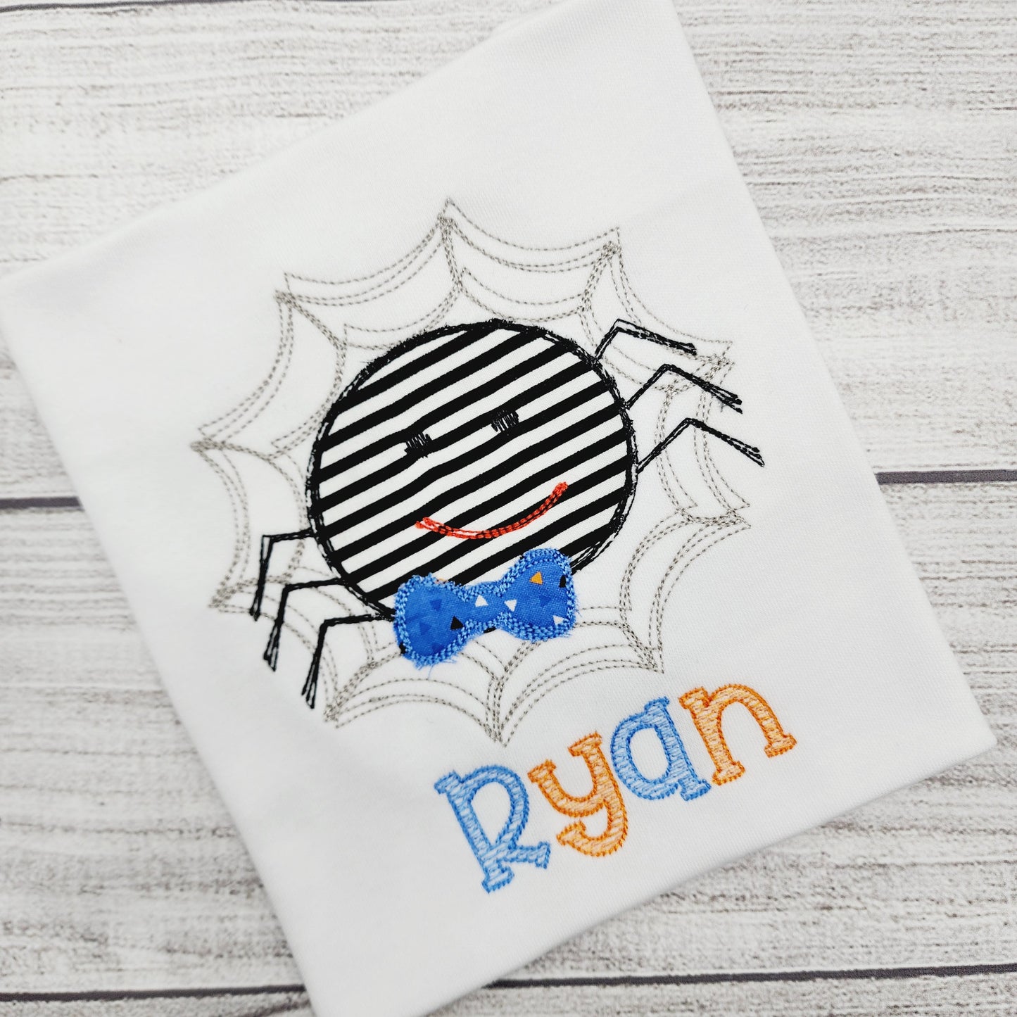 Spider with Bowtie Halloween Shirt for Boys