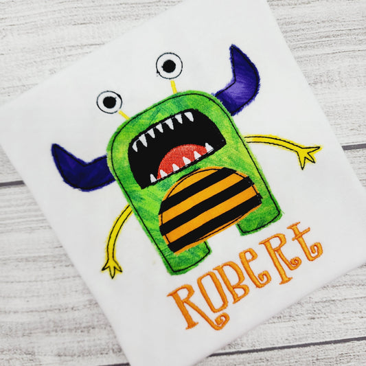 Personalized Monster Halloween Shirt for Kids