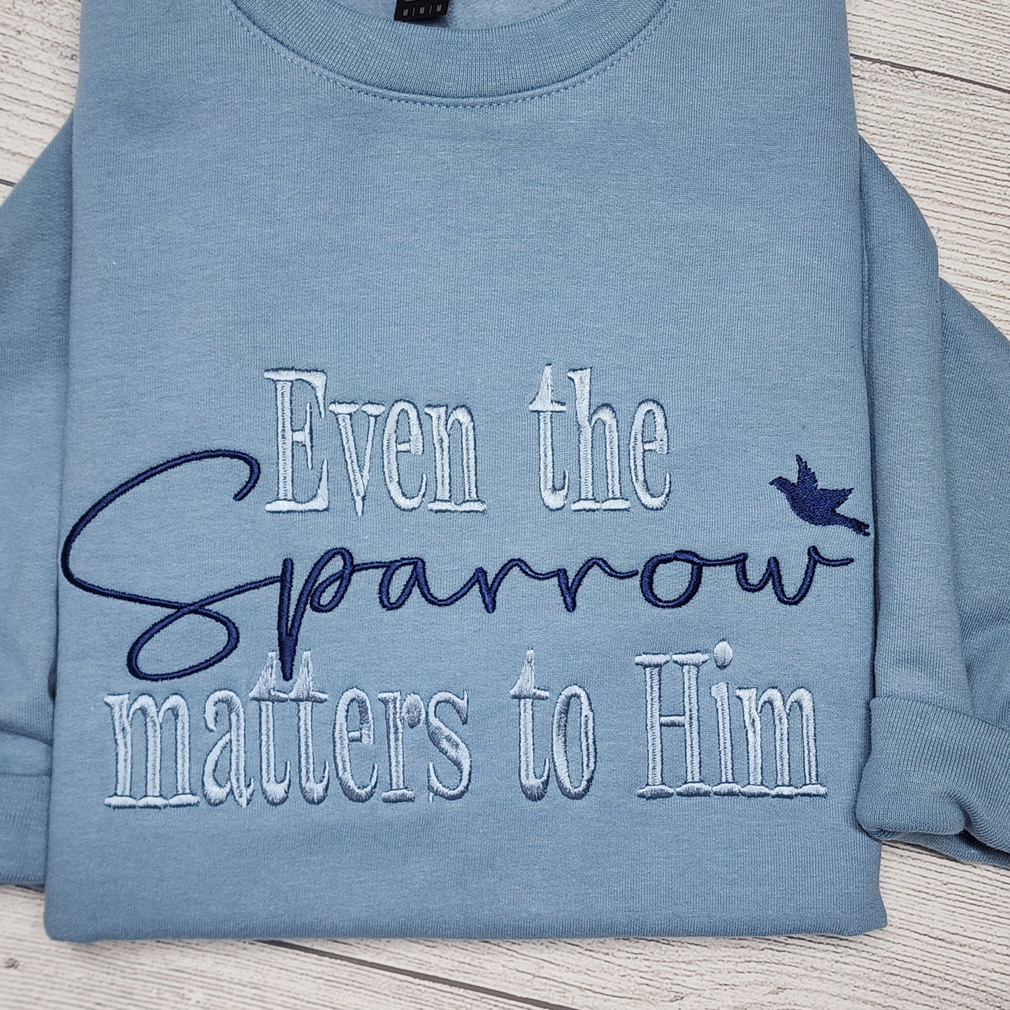 Even the Sparrow Matters to Him Embroidered Sweatshirt, Modest Sweatshirt