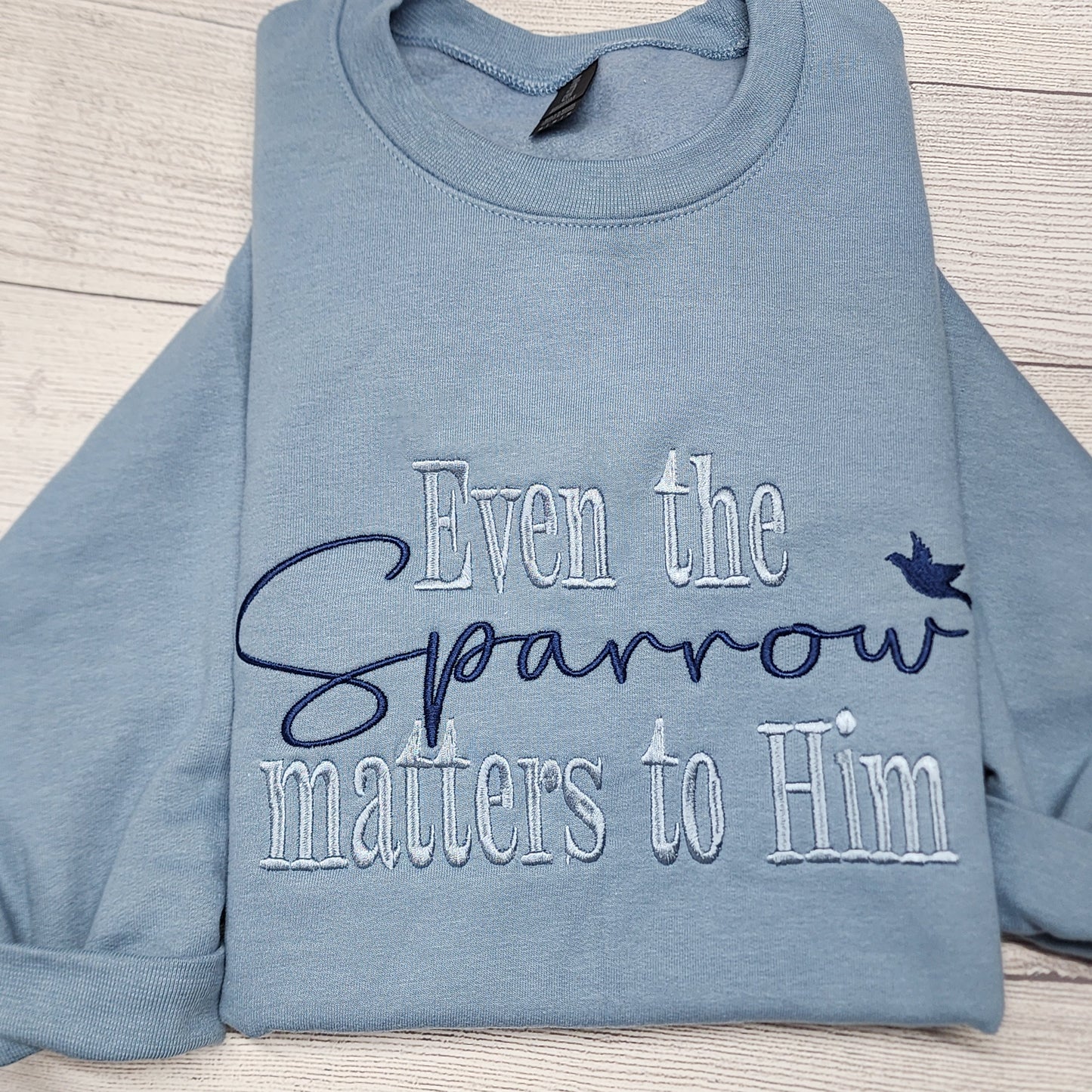 Even the Sparrow Matters to Him Embroidered Sweatshirt, Modest Sweatshirt