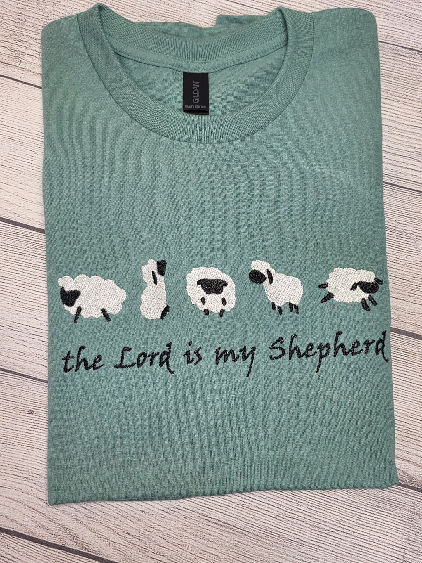 The Lord is my Shepherd Embroidered T-shirt