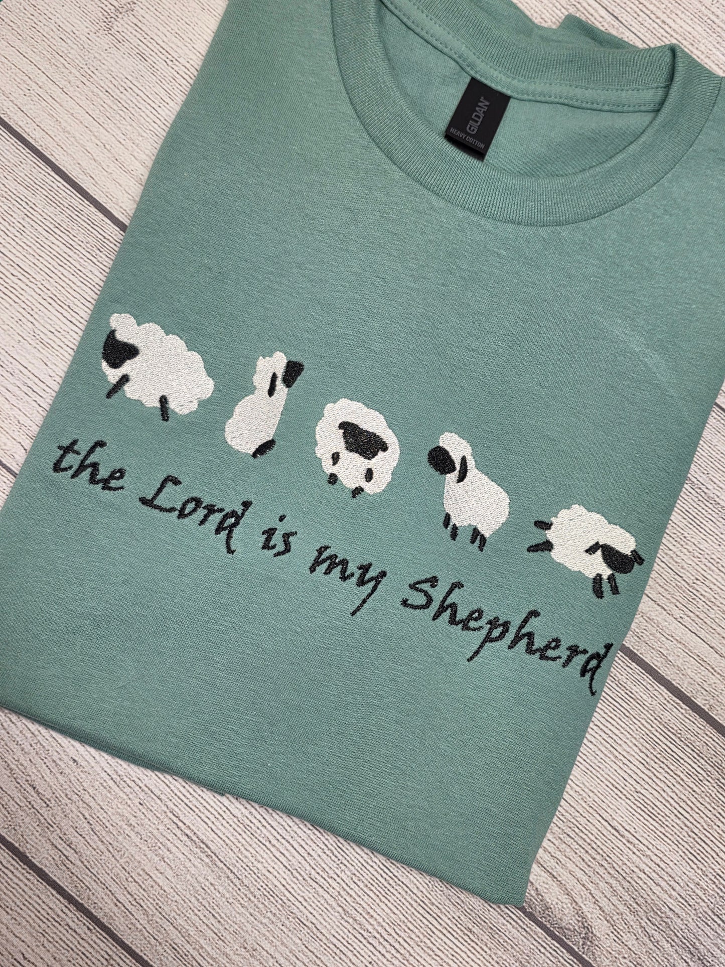 The Lord is my Shepherd Embroidered T-shirt