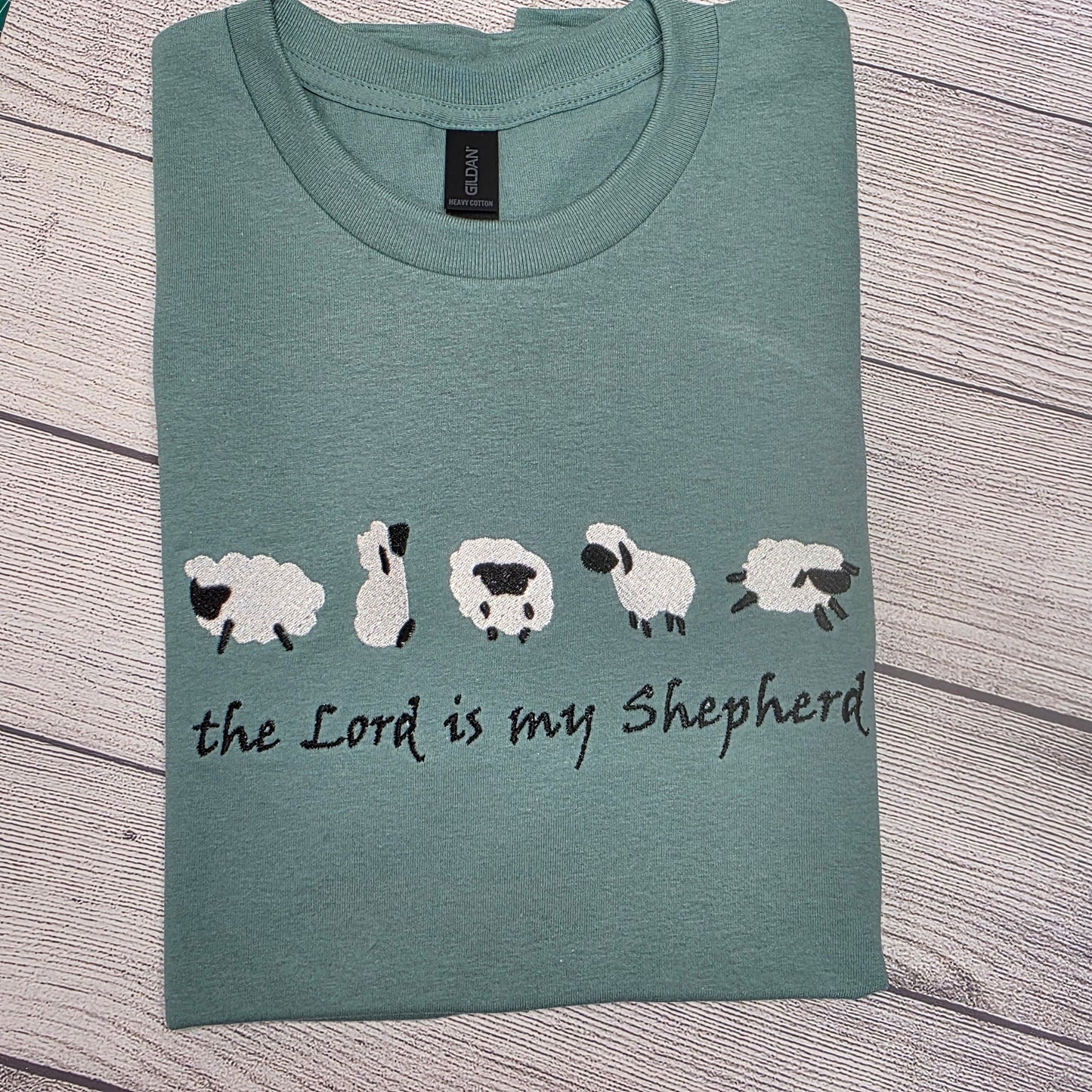 The Lord is my Shepherd Embroidered T-shirt