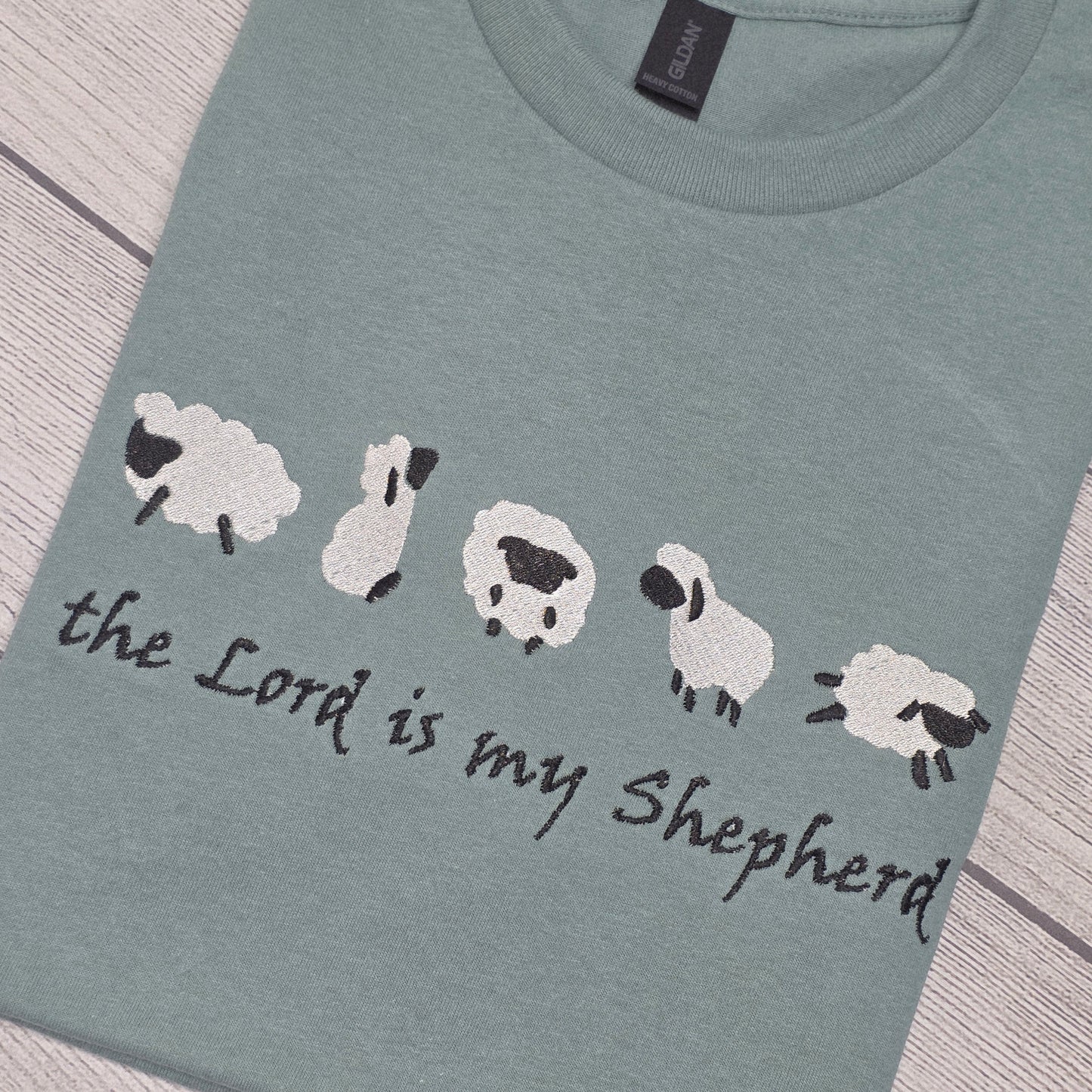 The Lord is my Shepherd Embroidered T-shirt