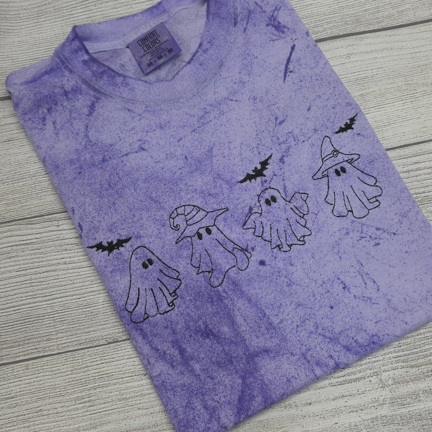 Ghost Halloween Tie Dye Comfort Color Shirt