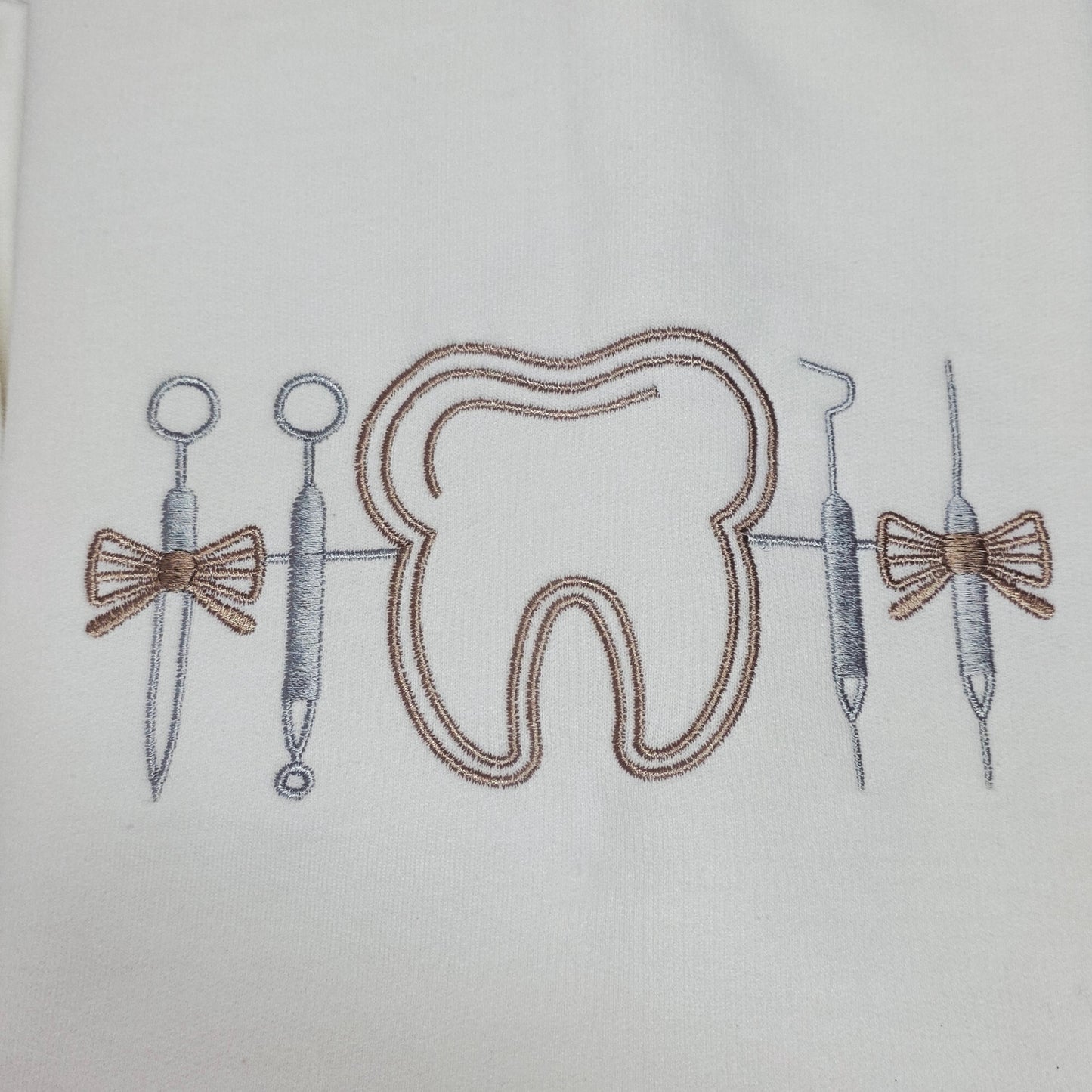 Dentist Embroidered Sweatshirt, Dental Icons Sweatshirt