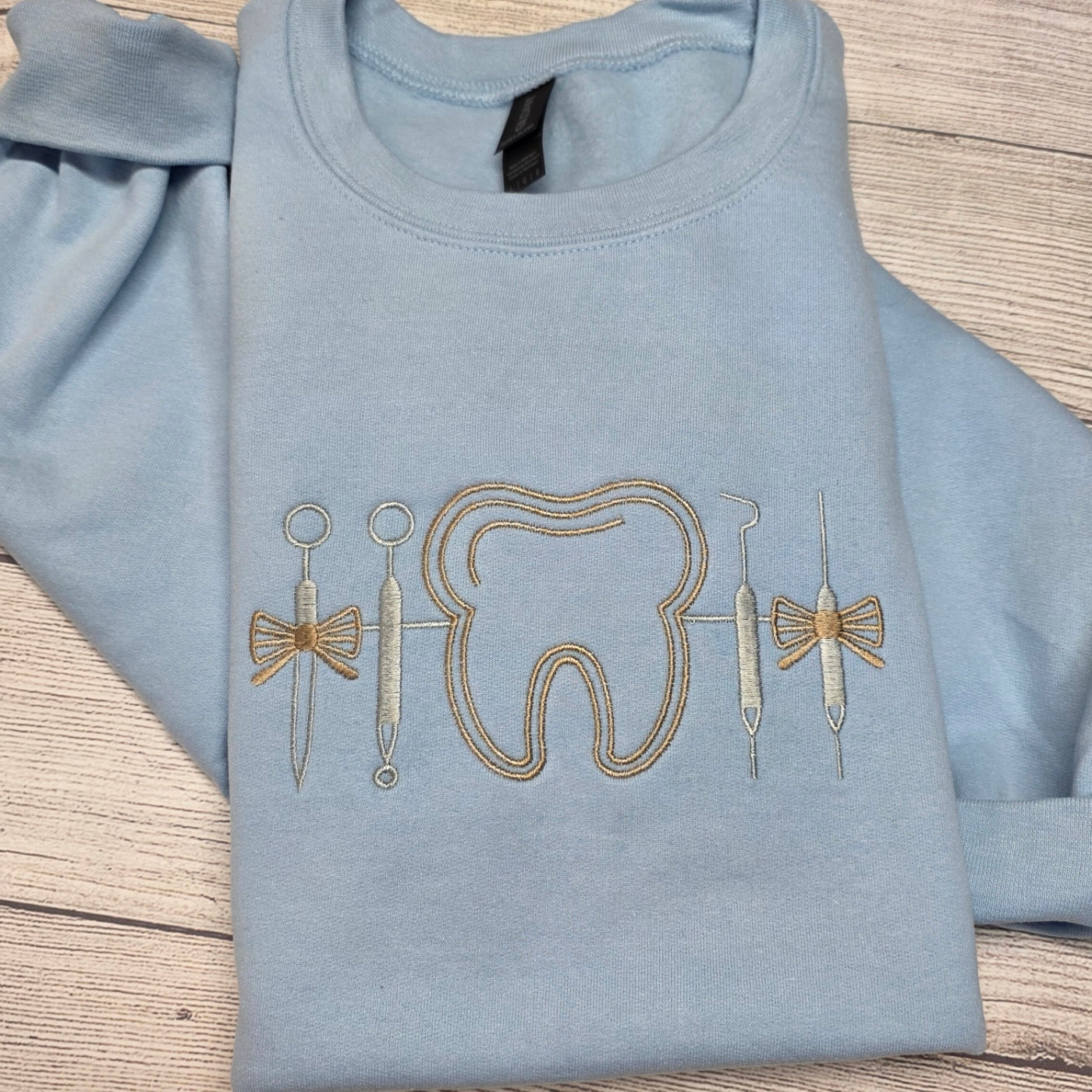 Dentist Embroidered Sweatshirt, Dental Icons Sweatshirt