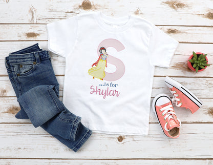 Alphabet  Inspired Shirt for Girls Personalized