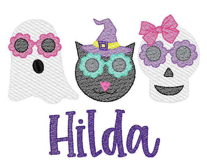 Spooky Groovy Personalized Halloween Shirt for Girls