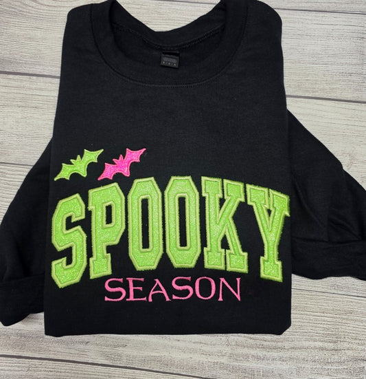 Spooky Season Embroidered Halloween Sweatshirt