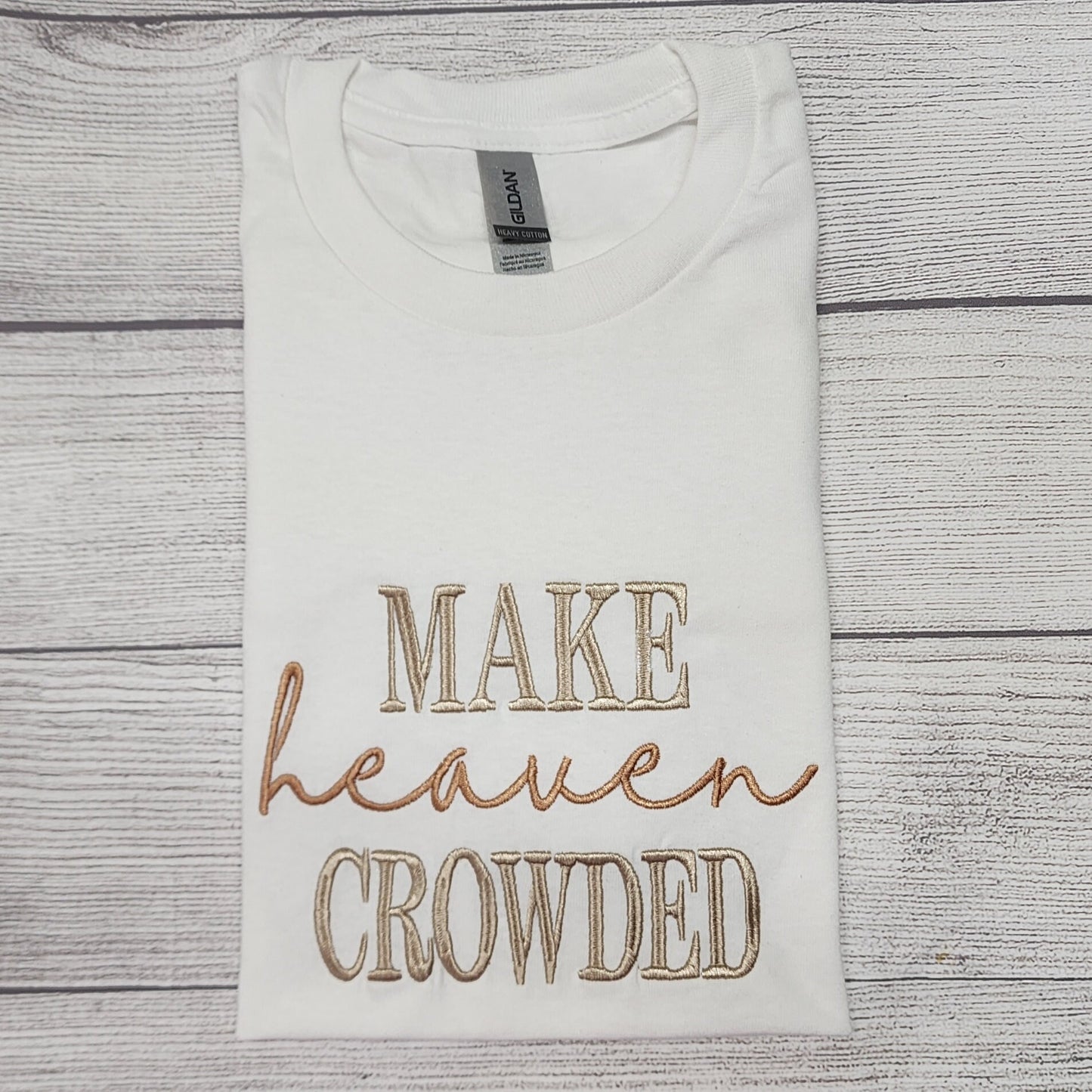 Make Heaven Crowded Embroidery Short Sleeve T-Shirt