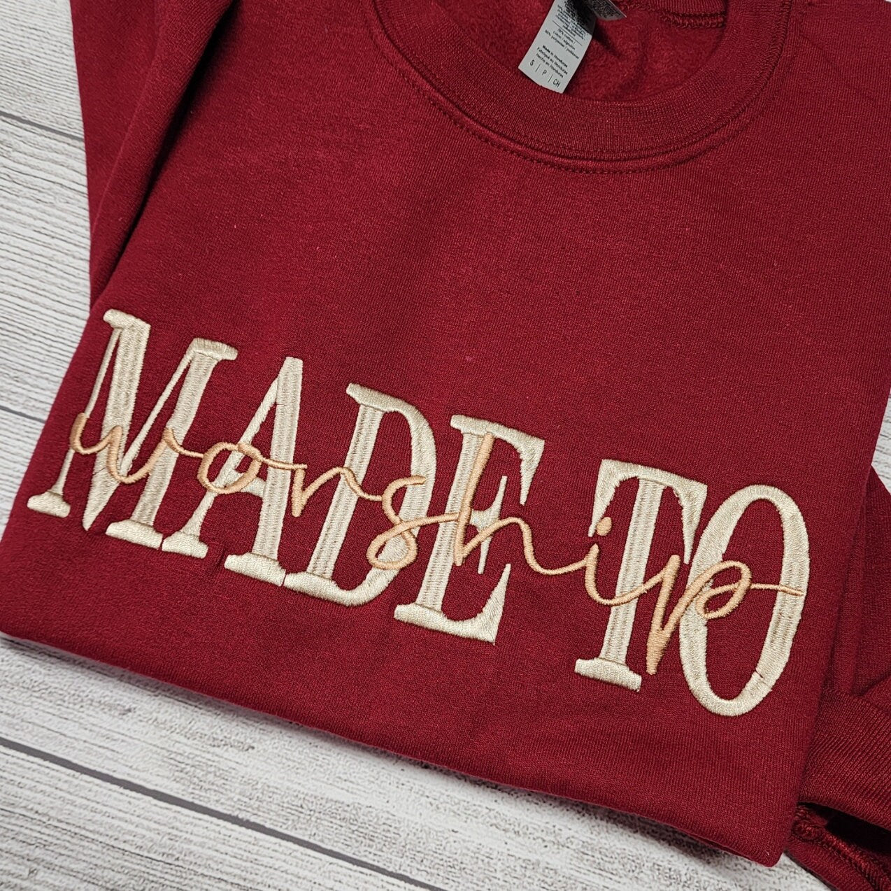 Made to Worship Embroidered Sweatshirt, T-Shirt, Christian Sweatshirt