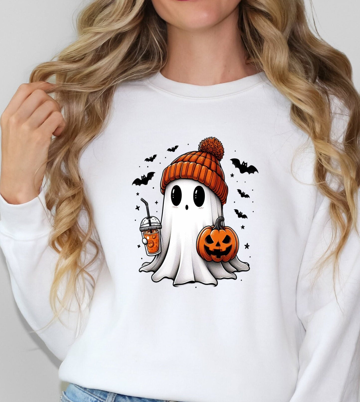 CUTE GHOST Halloween Sweatshirt, Halloween Shirt, Ghost