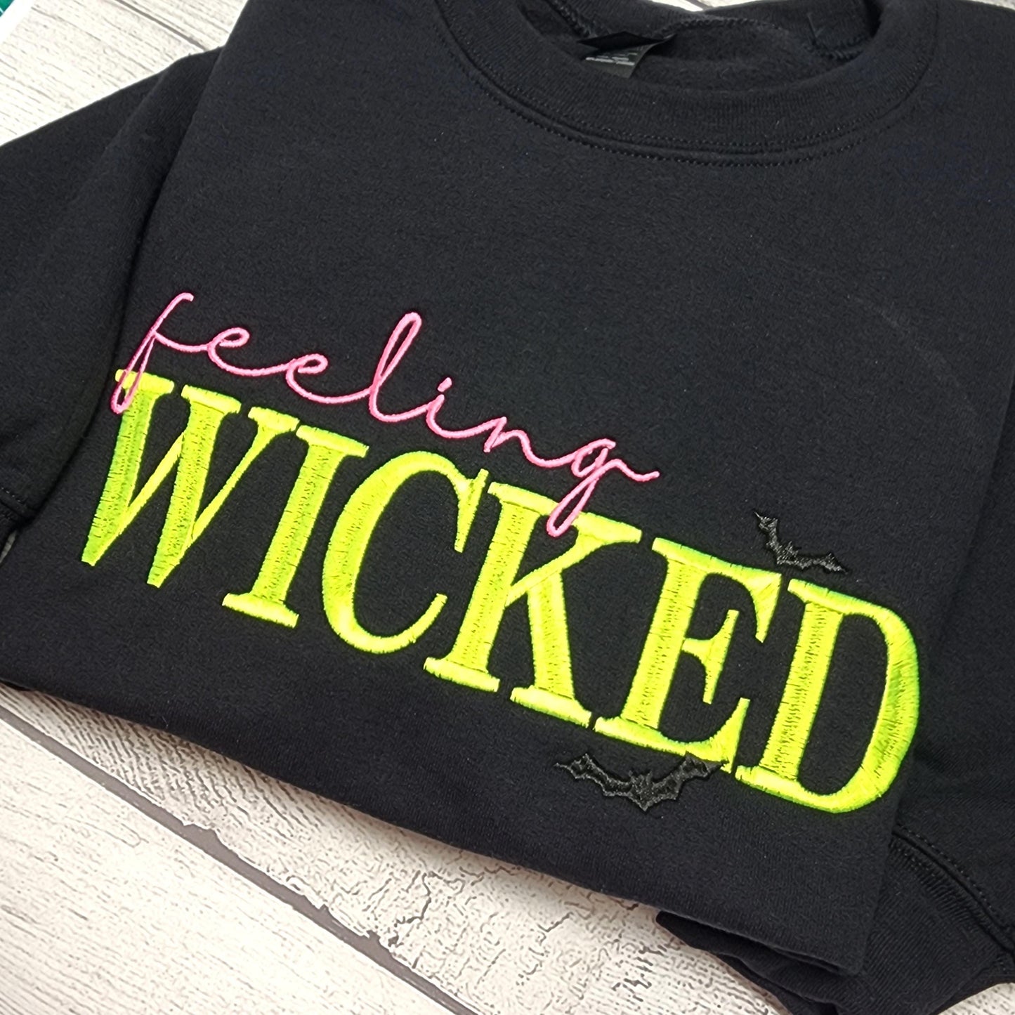Feeling Wicked Halloween Embroidered Sweatshirt