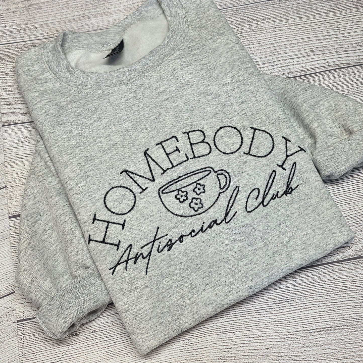 Homebody Anti Social Embroidered Sweatshirt