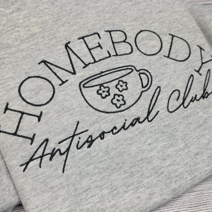 Homebody Anti Social Embroidered Sweatshirt
