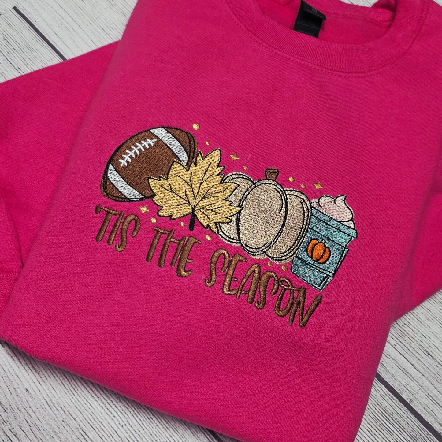Fall Tis the Season Embroidered Sweatshirt