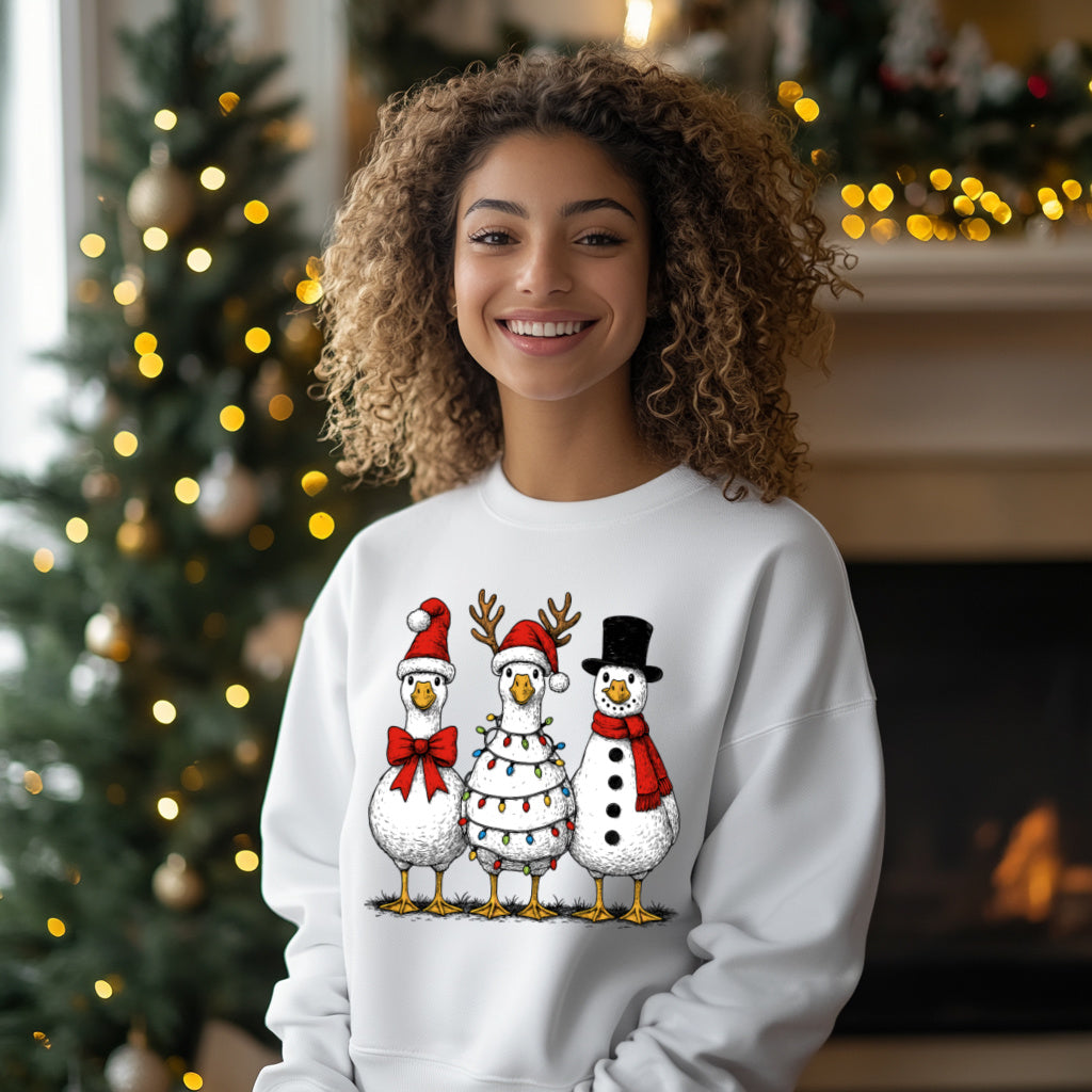 Vintage Christmas Goose Sweatshirt