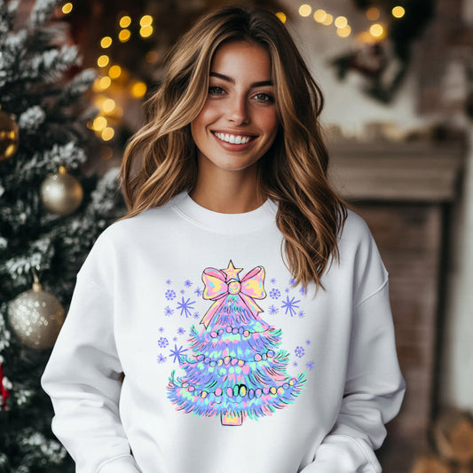 Coquette Christmas Tree Sweatshirt