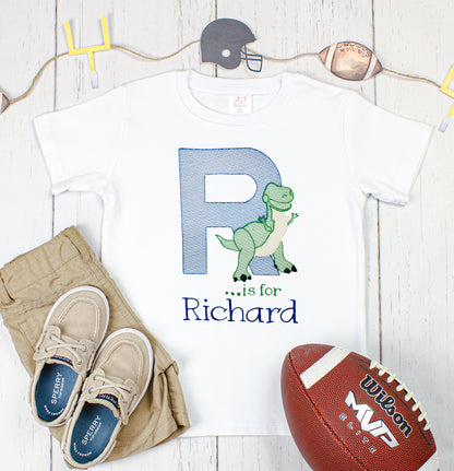 Alphabet  Inspired Shirt for Boys Personalized