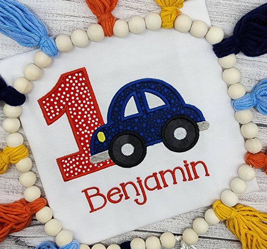 Car Birthday Shirt Personalized