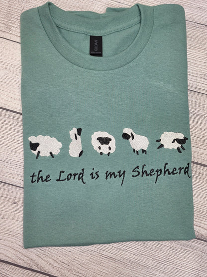 The Lord is my Shepherd Embroidered T-shirt