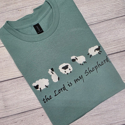 The Lord is my Shepherd Embroidered T-shirt