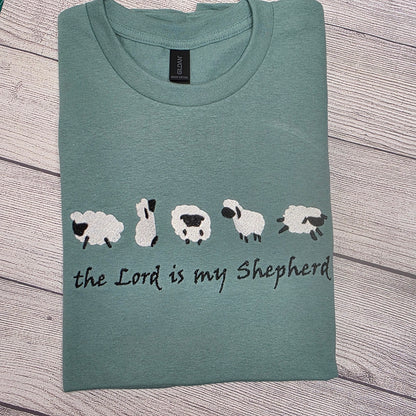 The Lord is my Shepherd Embroidered T-shirt