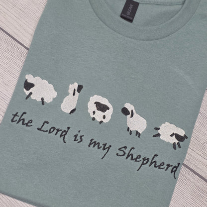 The Lord is my Shepherd Embroidered T-shirt