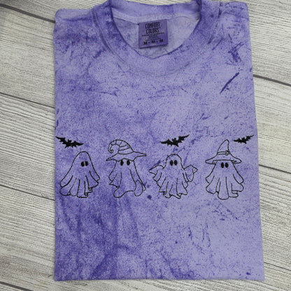 Ghost Halloween Tie Dye Comfort Color Shirt