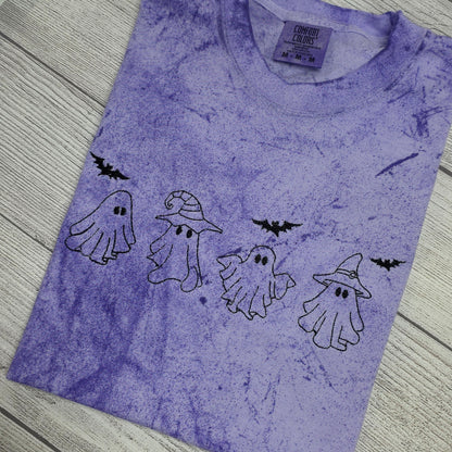 Ghost Halloween Tie Dye Comfort Color Shirt