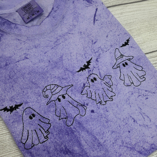 Ghost Halloween Tie Dye Comfort Color Shirt