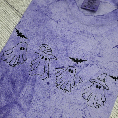 Ghost Halloween Tie Dye Comfort Color Shirt