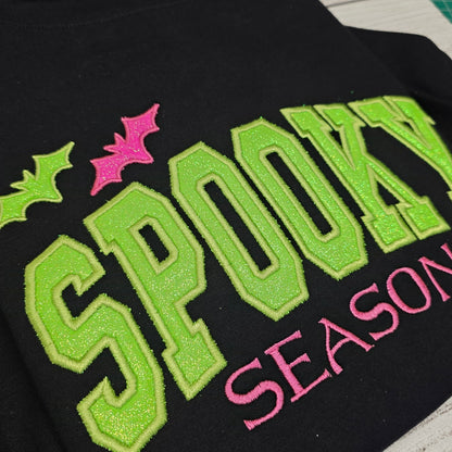 Spooky Season Embroidered Halloween Sweatshirt