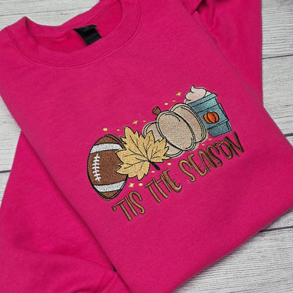 Fall Tis the Season Embroidered Sweatshirt