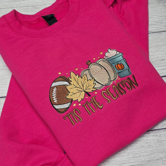 Fall Tis the Season Embroidered Sweatshirt