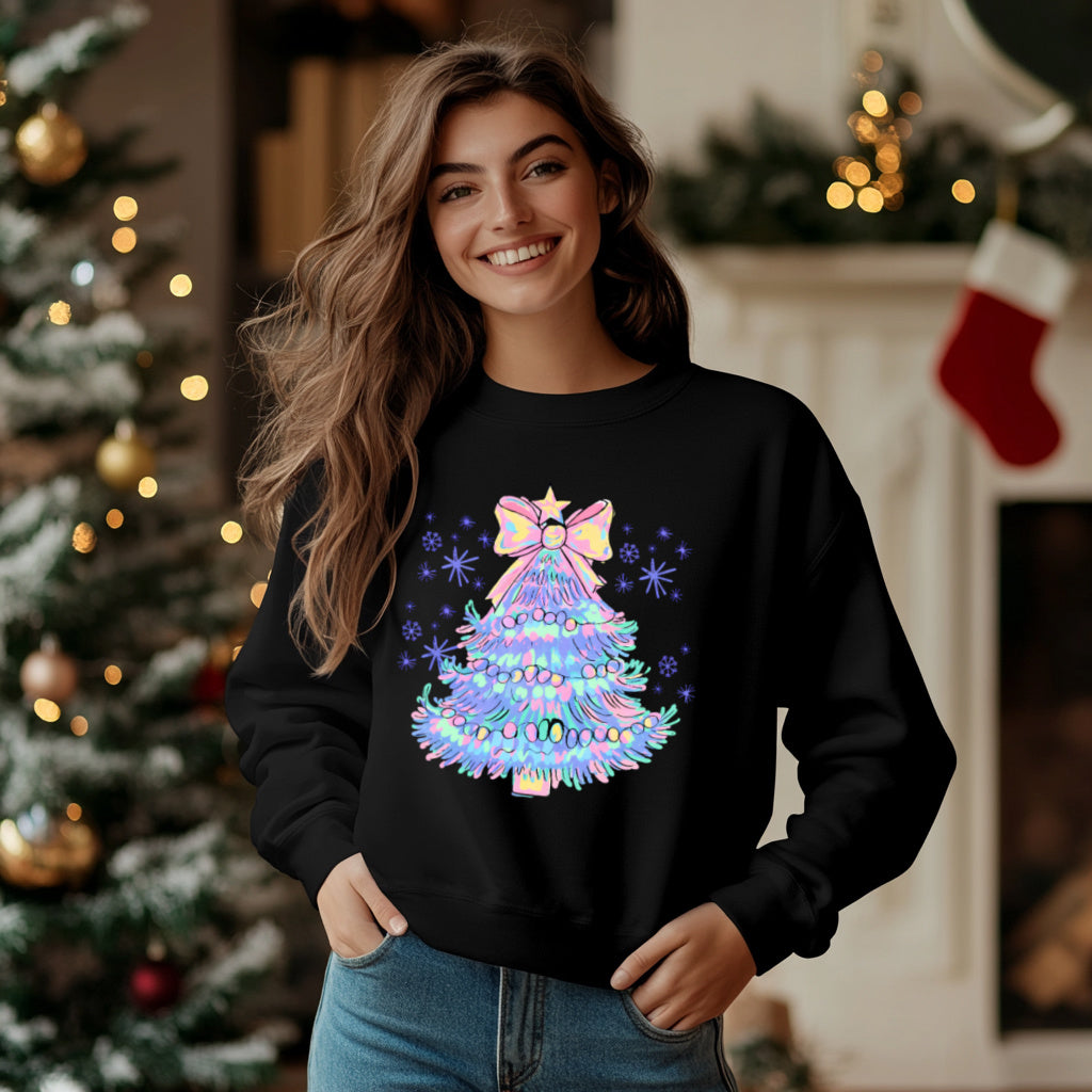 Coquette Christmas Tree Sweatshirt