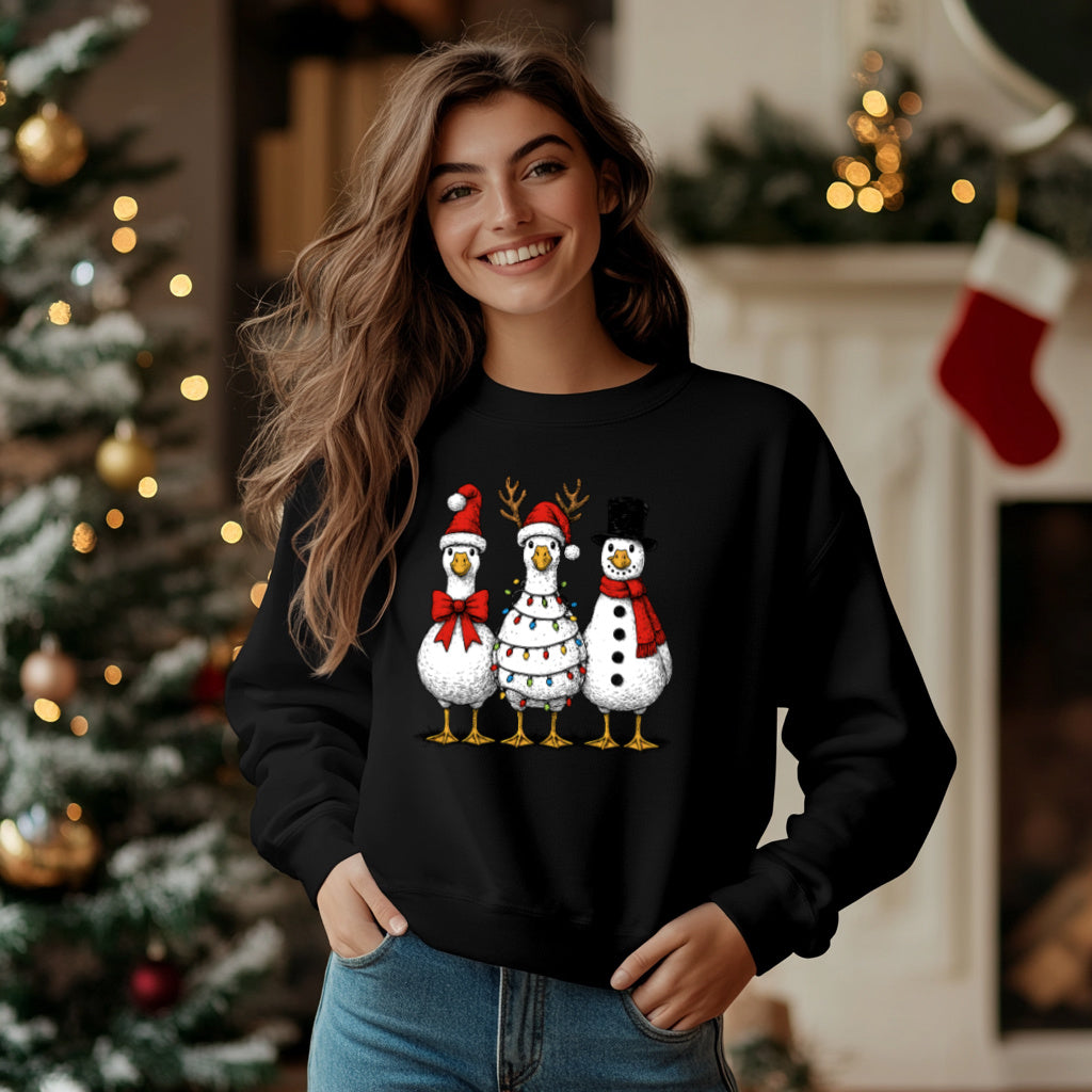 Vintage Christmas Goose Sweatshirt