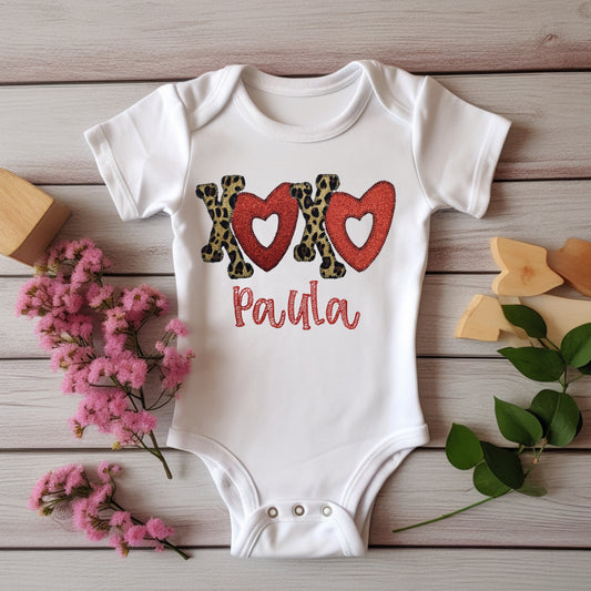 Valentine XOXO Personalized Shirt for Girls