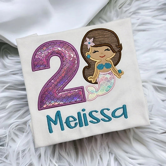 Mermaid Birthday Shirt Personalized