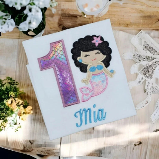 Mermaid Birthday Shirt Personalized