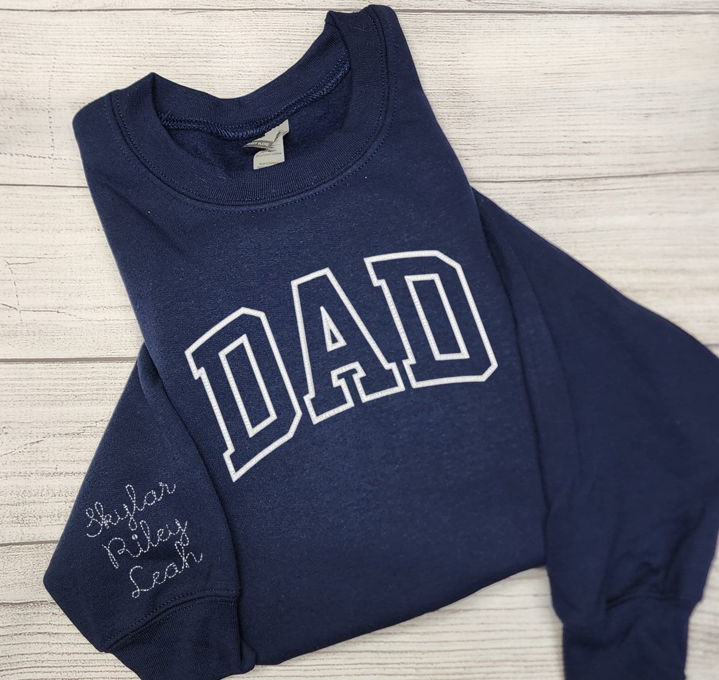 Personalized DAD Sweatshirt with Kids Name Embroidered