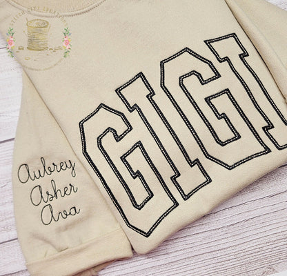 Personalized GIGI Sweatshirt, Grandma Gift