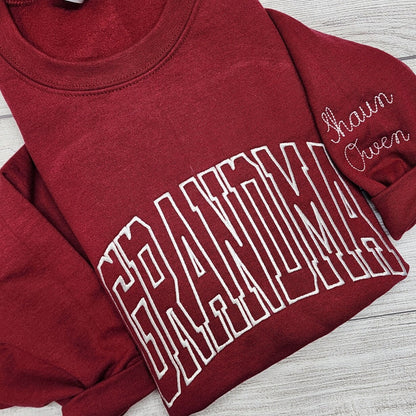 Personalized GRANDMA Sweatshirt, Grandma Gift