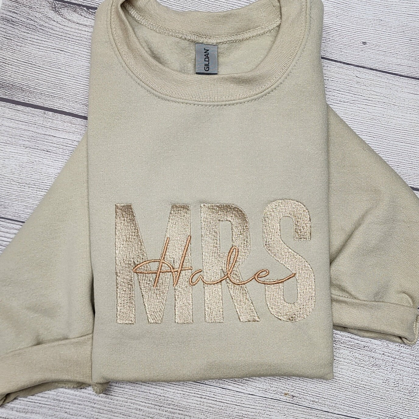 Custom Embroidered MRS Sweatshirt, Bride Gift
