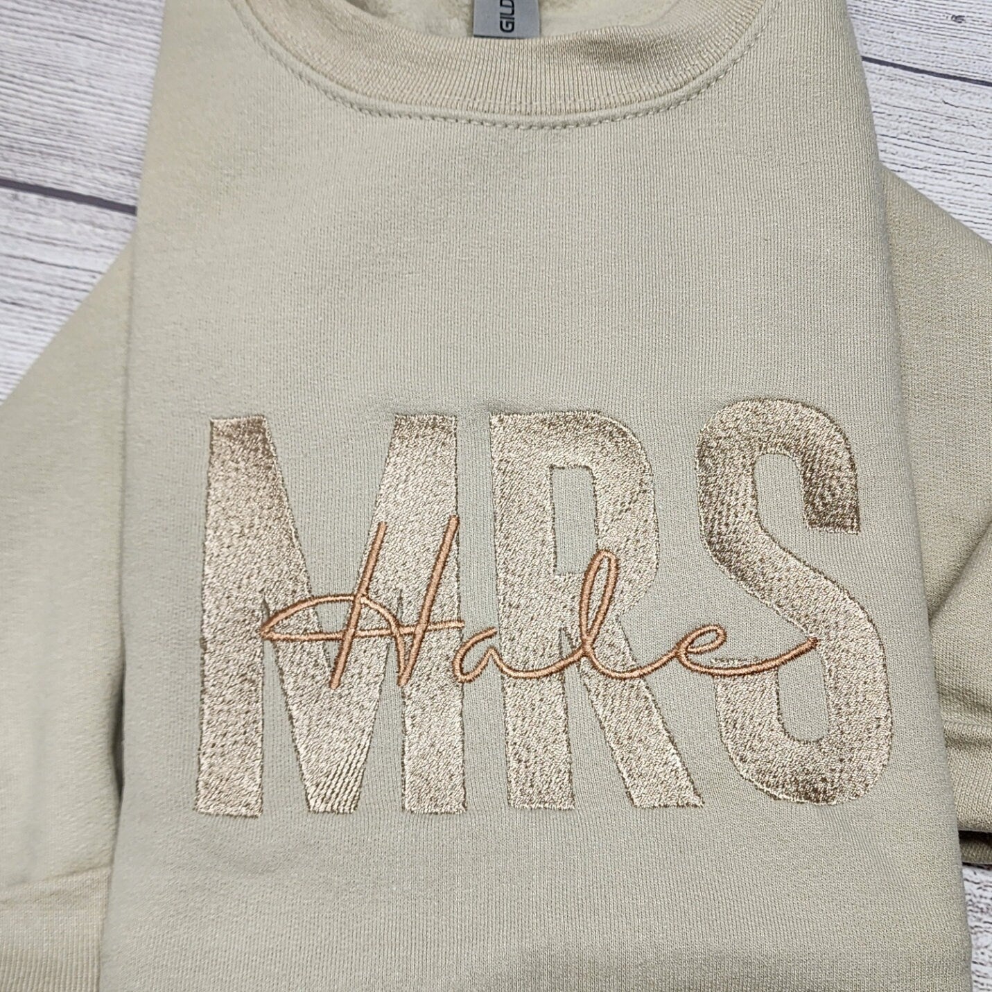 Custom Embroidered MRS Sweatshirt, Bride Gift
