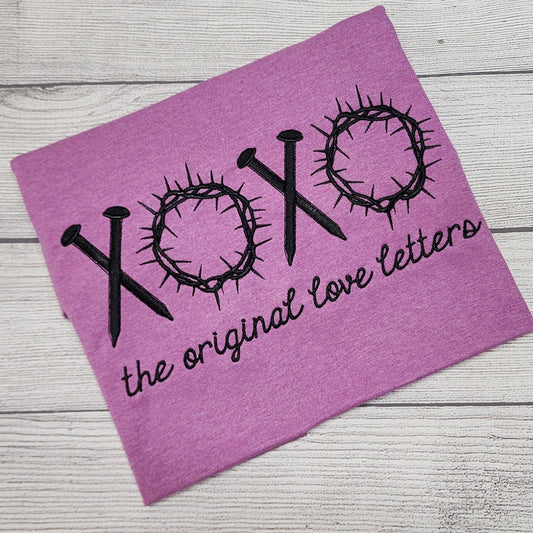 XOXO The Original Love Letters Embroidery T-Shirt