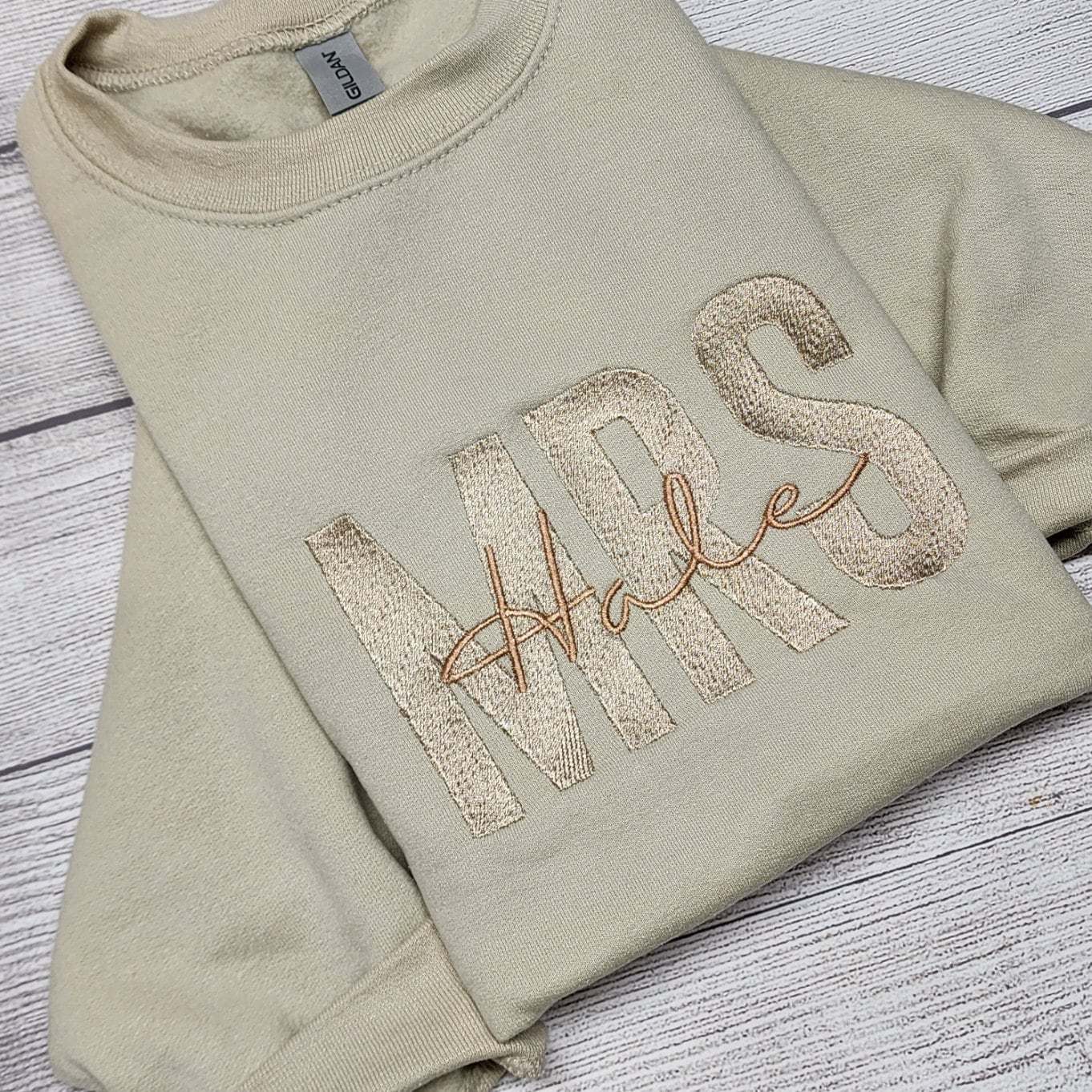 Custom Embroidered MRS Sweatshirt, Bride Gift